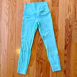 Lululemon Align Leggings Size 4 light blue dbl lined EUC